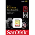 Karta Sd Sandisk extreme 16GB SDXC U3 90MB/s widok w opakowaniu