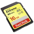 Karta Sd Sandisk extreme 16GB SDXC U3 90MB/s widok z lewej strony
