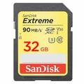 Karta Sd Sandisk extreme SDXC 32 GB 40/90 MB/S U3 widok z przodu