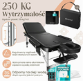 KESSER stół do masażu składany, aluminiowy, regulowana wysokość, czarny – zdjęcie 2