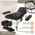 KESSER stół do masażu składany, aluminiowy, regulowana wysokość, czarny – zdjęcie 3