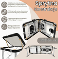 KESSER stół do masażu składany, aluminiowy, regulowana wysokość, czarny – zdjęcie 5