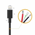 Kinps kabel lighting MFI 3M iPhone 7/6S widok wymiarów