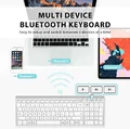 Klawiatura bezprzewodowa iClever IC-BK10 Bluetooth 5.1 iOS Windows QWERTY widok zastosowania.