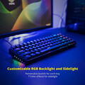 Klawiatura mechaniczna przewodowa gamingowa DREVO Calibur V2 TE RGB 60% widok z boku