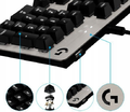 Klawiatura mechaniczna przewodowa gamingowa Logitech G413 Silver Tactile widok z bliska.