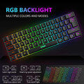 Klawiatura mechaniczna przewodowa gamingowa RedThunder G62 Blacklit RGB widok podświetlenia.