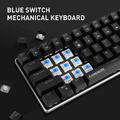 Klawiatura mechaniczna przewodowa Havit KB512L RGB USB-C widok przełączników.