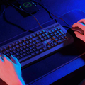 Klawiatura mechaniczna przewodowa KLIM Domination PC PS4 AZERTY widok zastosowania.
