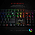 Klawiatura mechaniczna przewodowa Redragon K556 RGB QWERTY widok podświetlania.