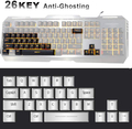Klawiatura mechaniczna Yindiao V1 LED przewodowa aluminium widok antyghostingu