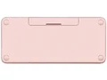 Klawiatura membranowa Logitech K380 Bluetooth for Mac Pink widok z tyłu.