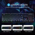 Klawiatura przewodowa gamingowa Ezonteq Weaver 020 QWERTY widok układu.