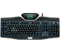 Klawiatura przewodowa gamingowa Logitech G19s LCD AZERTY widok z boku.