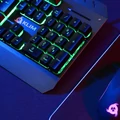 Klawiatura przewodowa gamingowa podświetlana KLIM Lightning V2 AZERTY widok podświetlenia.