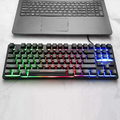 Klawiatura przewodowa gamingowa ZIYOYULANG Rainow Light K16 RGB QWERTY widok zastosowania.