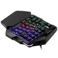 Klawiatura przewodowa jednoręczna BLOODBAT G94 USB PUBG RGB widok z boku.