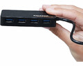 Koncentrator 4-portowy USB 3.0 z zasilaczem 5 V / 2,5 A AmazonBasics widok wejść