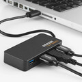 Koncentrator 4-portowy USB 3.0 z zasilaczem 5 V / 2,5 A AmazonBasics widok zastosowania