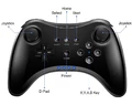 Kontroler bezprzewodowy pad do konsoli Nintendo Wii U Pro Cosaux FM05 widok z opisem