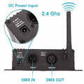 Kontroler odbiornik nadajnik DMX 512 Lixada Wireless 2.4G LCD widok gniazda