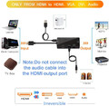 Konwerter adapter wideo Ruipoo HDMI - HDMI DVI VGA widok  z opisem