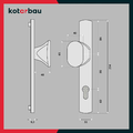 KOTARBAU Klamko-pochwyt aluminiowy 90 mm, antracyt – zdjęcie 5