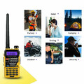 Krótkofalówka walkie-talkie BAOFENG UV-5R PLUS widok zastosowania kolor żółty