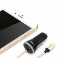 Ładowarka samochodowa USB Quick Charging 2.4A Apple iPhone iPad widok zestawu