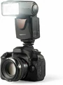 Lampa błyskowa amazonbasics VT560 DSLR Canon Nikon widok na aparacie