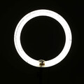 Lampa fotograficzna pierścieniowa Ring Andoer FA-75C 5500K 75W widok światła