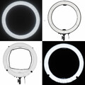 Lampa fotograficzna pierścieniowa Ring Andoer LA-650D LED 5500K 40W widok funkcjonalności