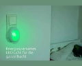 Lampa lampka nocna zmieniająca kolory RGB 7 LED Bonaura widok na ścianie