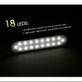 Lampka Deckey 18 LED biurkowa nocna dotyk USB widok światła