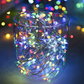 Lampki dekoracyjne Albrillo całoroczne na wesela imprezy okolicznościowe kolorowe 10M 100 LED 6W widok efektu