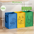 Lifewit System segregacji odpadow 3x45 L - kosze do kuchni – zdjęcie 2