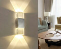 Lightess lampka ścienna LED, oświetlenie wewnętrzne, kryształowa lampa w aluminium, 6 W, nastrojowe widok na ścianie