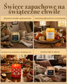M&SENSE świeca zapachowa cynamon 330 g – wosk sojowy, 2 knoty