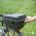 M-Wave Amsterdam Box - kufer rowerowy na bagażnik 17 l, czarny – zdjęcie 7