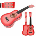 Mała gitara dla dziecka różowa Plywood 23' widok z przodu 