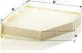MANN-FILTER CU 2939 – filtr kabinowy do układu wentylacji samochodu, 288 x 215 x 34 mm