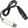 Mini adapter interfejsu z USB do DMX512 HK-WDMX03C widok z góry