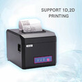 Mini drukarka termiczna do etykiet i kodów kreskowych HOIN POS widok z supportem