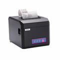 Mini drukarka termiczna do etykiet i kodów kreskowych HOIN POS widok z wydrukiem