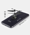 Mini helikopter zdalnie sterowany Gyro Syma RC S100 widok wymiarów.