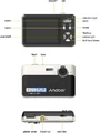 Mini przenośny aparat cyfrowy Andoer HD 24MP IPS 2,4 3xZoom widok opisu.