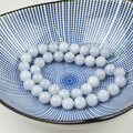 MJDCB akwamaryn naturalny – koraliki okrągłe 10 mm, sznur ok. 35 szt.