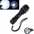 Mocna latarka LED TrustFire C8 T6 2000LM Cree XML-T6 widok efektu