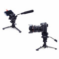 Monopod fotograficzny video ze statywem YUNTENG VCT-288 Canon Nikon widok z aparatem