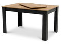 Mufart stół rozkładany 120/160 x 80 cm – prostokątny, dąb craft, czarne nogi – zdjęcie 2